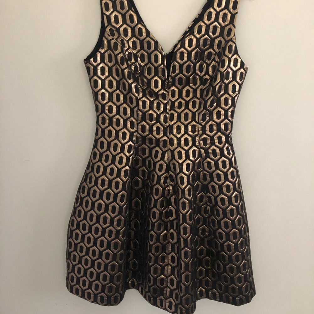 ARK&CO gold and black party dress